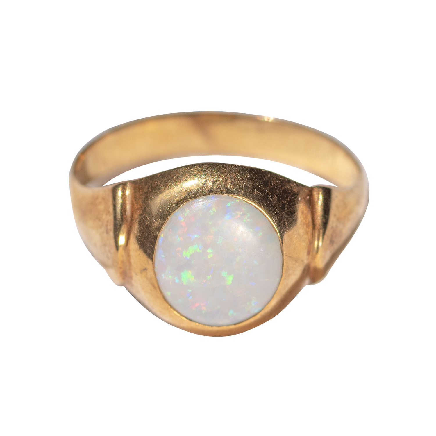 Vintage Opal Cabochon Signet Ring