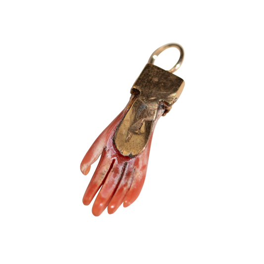 Victorian Imitation Coral Hand Charm