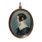 Victorian Mourning Portrait Miniature Pendant